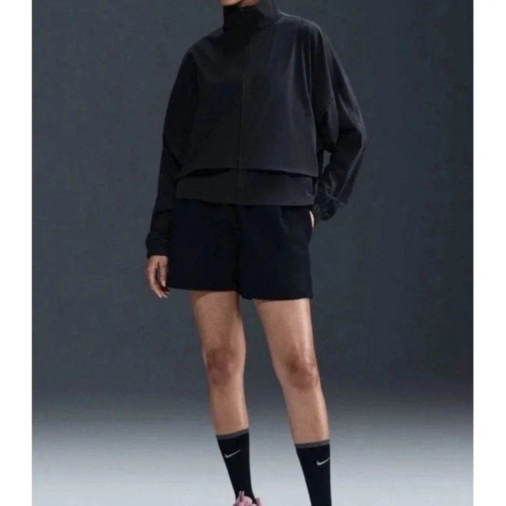 $150 Nike Women's 24.7 PerfectStretch‎ Dri-FIT Woven Jacket L Black Style HJ0963